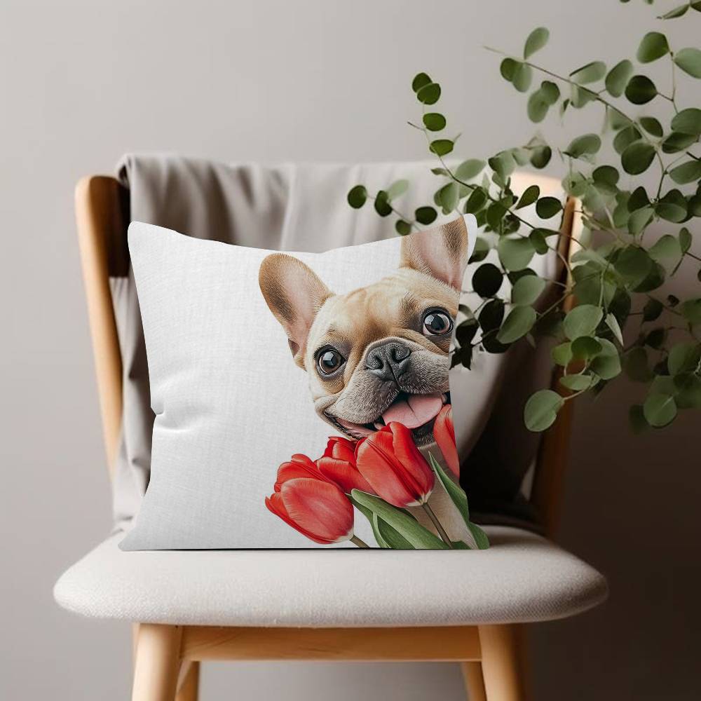 Cute Pet Mini French Bulldog Cushion Cover Decorative Pillow Sofa Home Decor Case Pillow Cases