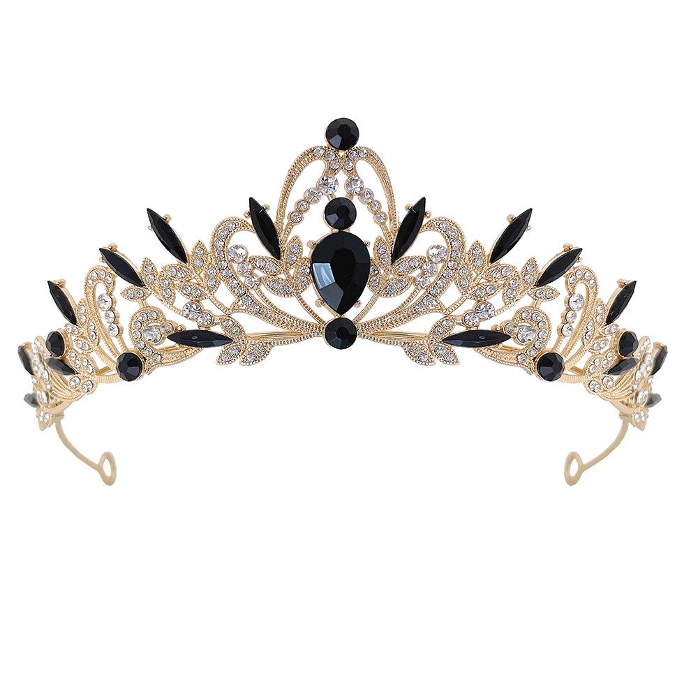 

Bridal Headband Crown Forest Leaf Wedding Festival Birthday Inlaid with Rhinestone Jewelry Headdress Crown