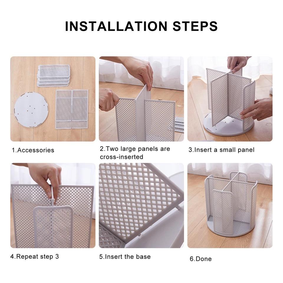 360 Rotation Storage Rack 4-Gird Disposable Cup And Lid Holder Coffee Cup Storage Dispenser Desktop Cup Organizers For Kitchen