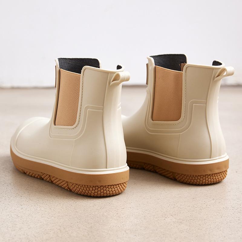 New Chelsea Couple Elastic Rain Shoes Medium and Low Rain Boots Waterproof and Non-slip Rain Outdoor Can Wear Men's and Women's Boots