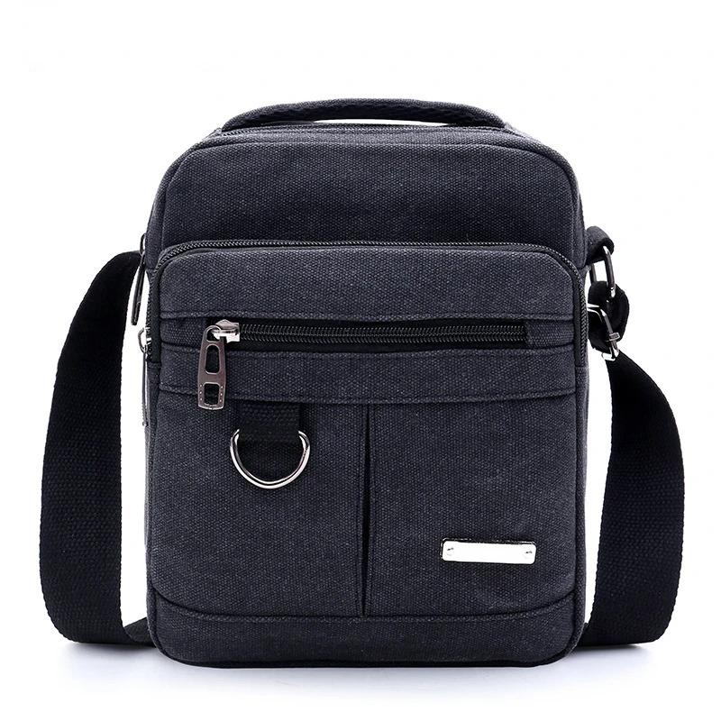 Borsa a Spalla in Tela da Uomo Nuova Borsa Messenger in Tela Stile Coreano Tempo Libero All'Aperto Viaggio Portatile Borsa a Spalla Portafoglio Borsetta