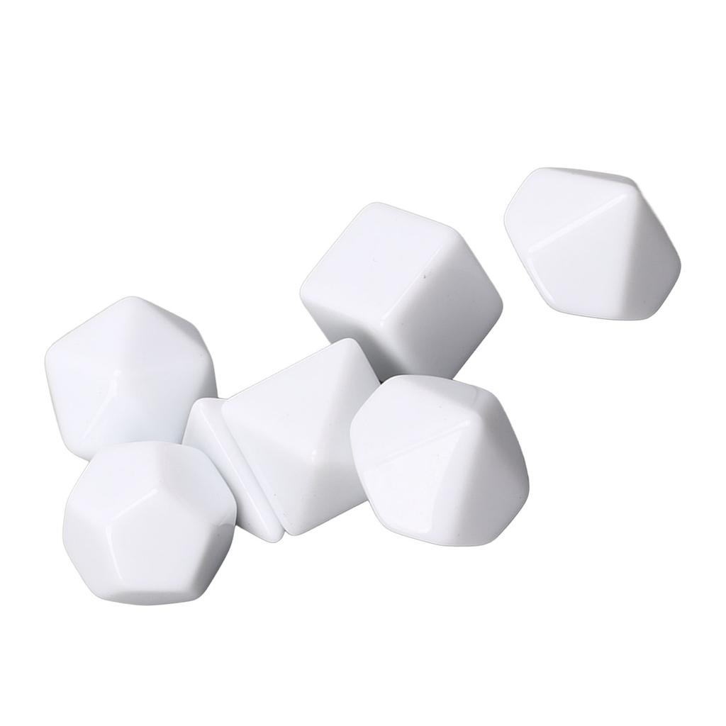 14pcs Blank Dice DIY Board Multi Shape Polyhedral Puzzle Blank Dice Set for Board Game Number