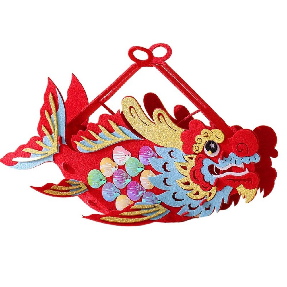 Non-Woven Fabric Dragon Boat Festival Fish Lantern Chinese Style Fish Shape Storage Basket DIY