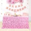 Curly Willow Table Skirt for Rectangle Round Tables 6ft Ruffle Tutu Table Cloth Reusable Table Skirt for Baby Shower Birthday Party Candy Cake Tables