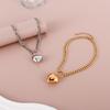 Fashionable Simple Collarbone Necklace: Small Fresh Peach Heart Design for Women (NK28040)