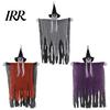Halloween Courtyard Decorations 38" Hanging Witch Decoration, Spooky Scary Flying Skeleton Ghost Haunted House for Outdoor, Indoor Porch Yard