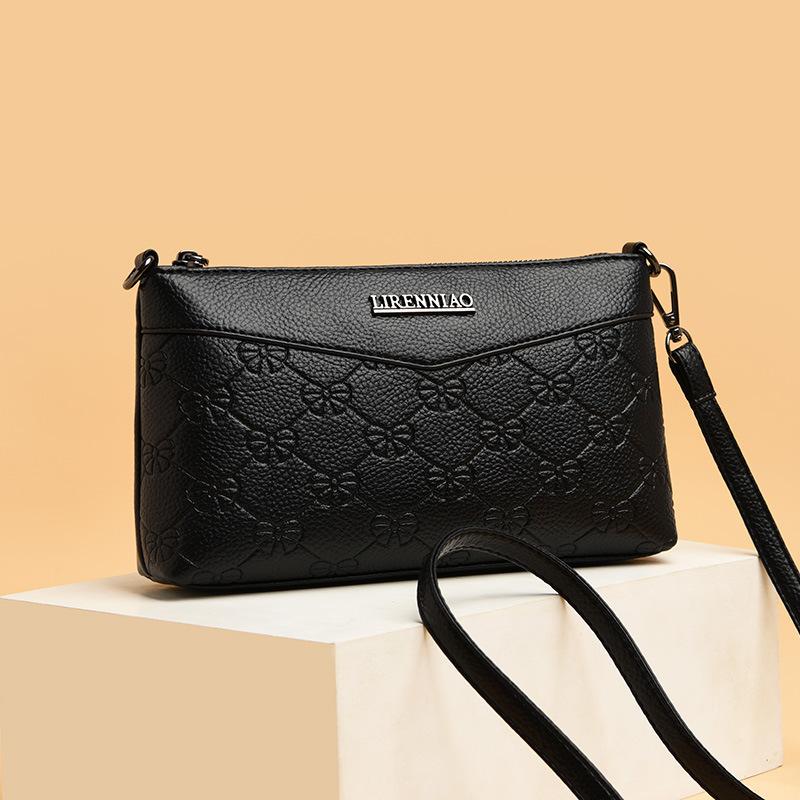 Small bag women's bag 2025 new mini clutch bag shoulder bag textured soft leather middle-aged mother bag messenger bag