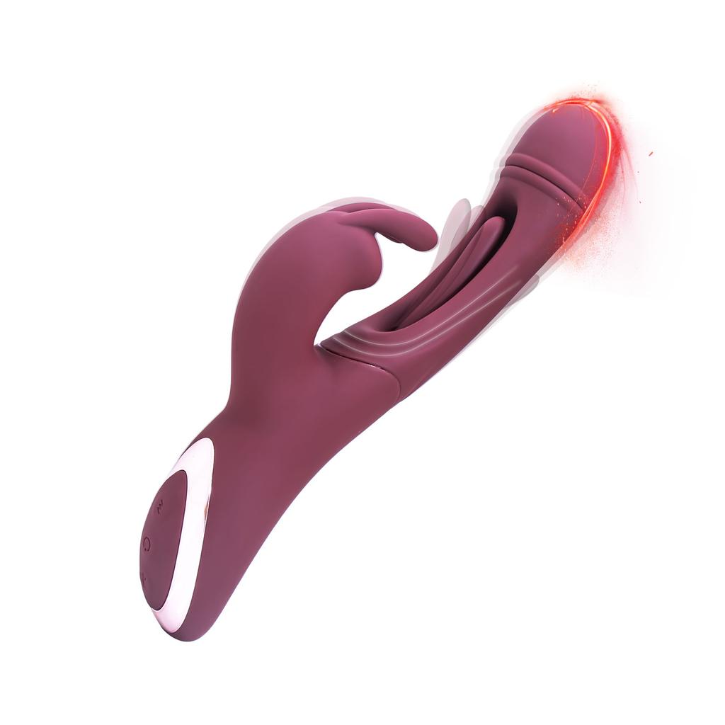 Female Freya Tongue Flapping Multi Frequency Vibrator Flicking Rabbit Massage Stick Adult Sexuality Products