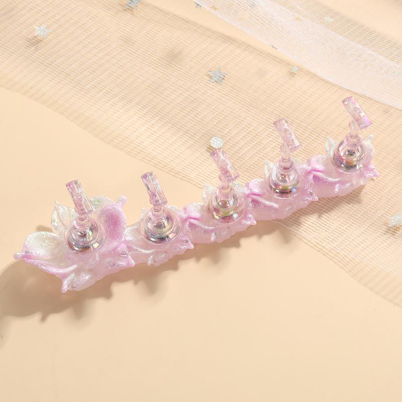1 Set Lotus Laser Aurora Ice Clear Magnetic Nail Tip Display Stand For Manicure Press-On Nail Training Acrylic Showing Shelves