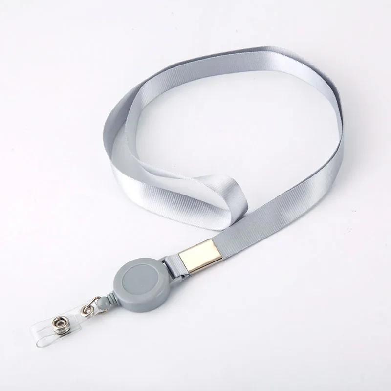 1pcs Work Badge Holder Card ID Holders Metal Business Credit Card Holder Clip Neck Strap Lanyard Aluminum Alloy Card Cover Case