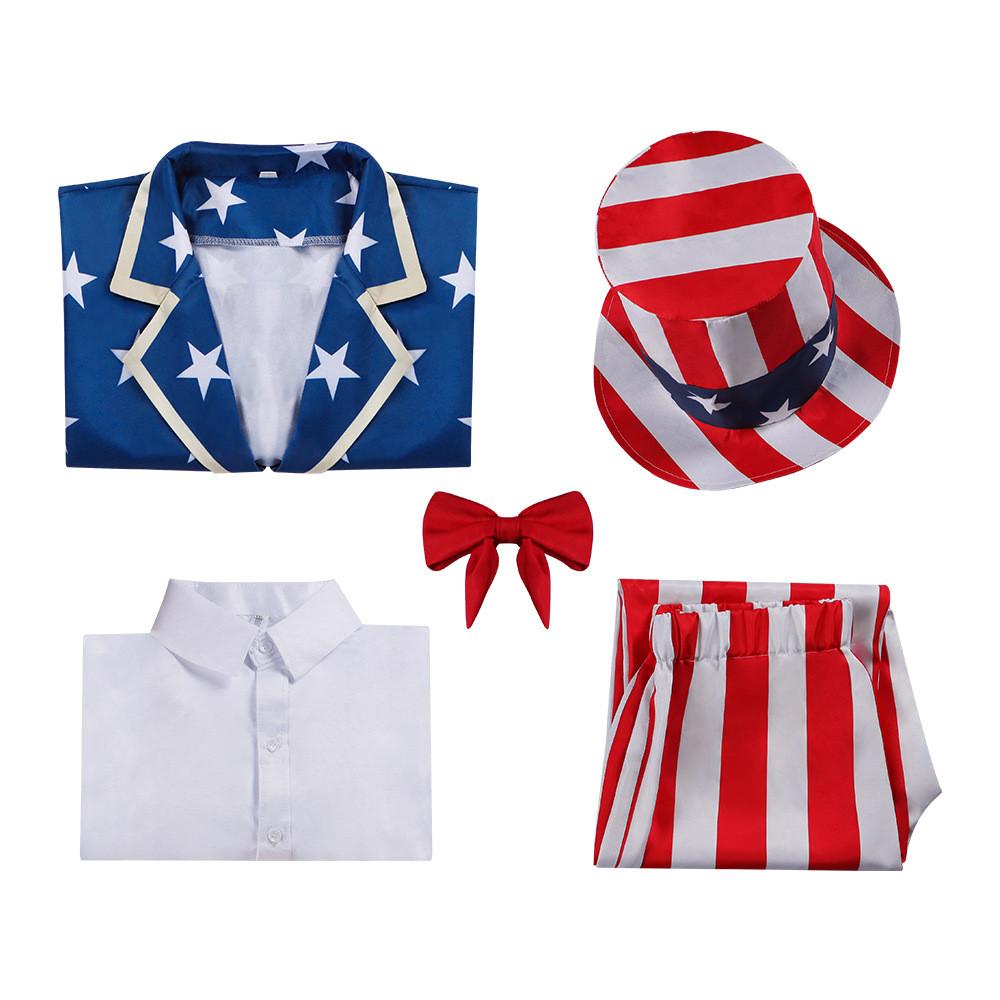 The Purge Cosplay Costume Uncle Sam Independence Day Performance Wear For Halloween Party