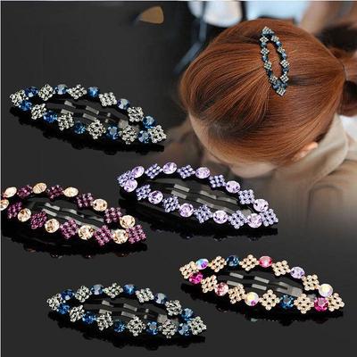 Korean Minimalist Rhinestone Diamond Hairpin Side Clip