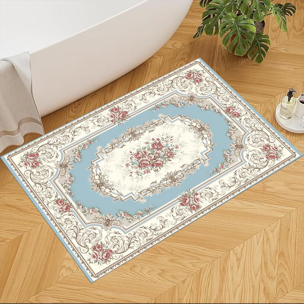 

Persian Floral Pattern Design Non-Slip Home Carpet Design for Living Room Bedroom Office Decor Gift with Vibrant Pattern and Comfortable 40cmx60cm