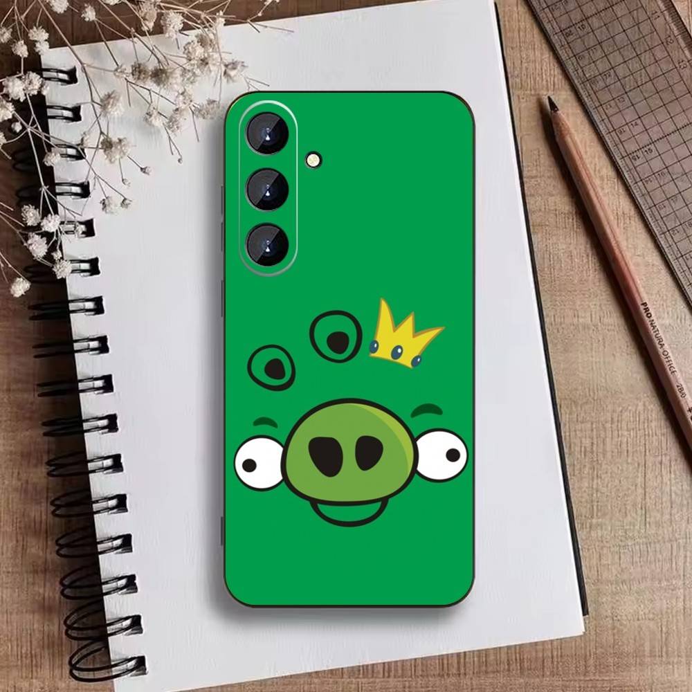 G-Angry Birds Phone Case For Samsung Galaxy A73,A21s,A22,A31,A52,A53,A71,A41Soft Black Shell Samsung a52