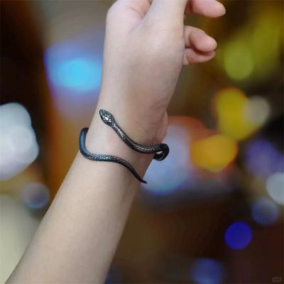 Small Black Snake Bracelet Niche Retro High-end Sense Unique Snake Opening Adjustable Bracelet