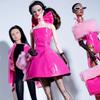 30cm European Fashion Supermodel Doll Clothes 1/6 Luxury Pink Temperament Leather Jacket+pant Sweet Dress Daily Dress Up Clothes