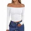 2026 Stylish Slim-Fit One-Shoulder Long Sleeve Women's T-Shirt