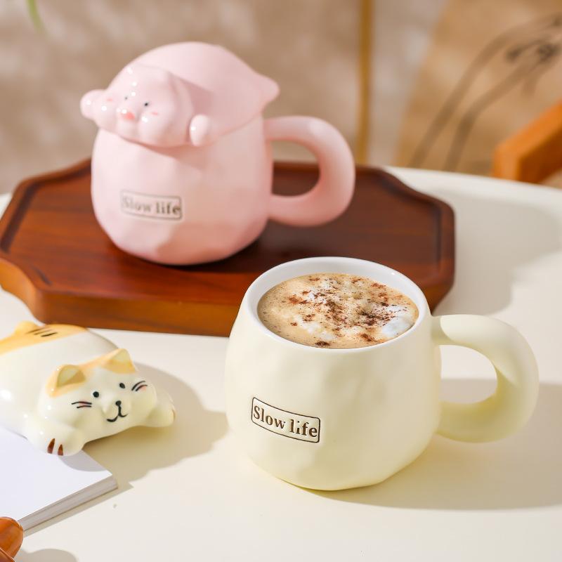 Creative Three Dimensional Cute Cartoon Ceramic Mug Girl Gift Cup Coffee Cup Water Cup Children Drinking Water Cup