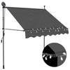 VidaXL Manual Retractable Awning with LED 100 Cm Anthracite