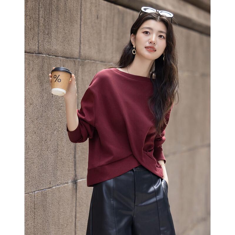 Demana Women's Autumn Off-Shoulder Twist-Knot Sweatshirt