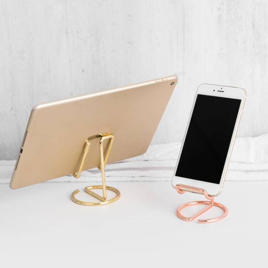 Handyhalterung Anti-Rutsch-Basis Eisendraht Smartphone-Ständer Querformat-Ansicht Video Tragbarer Tablet-Display-Ständer