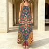 Women's Casual Sleeveless Paisley Print Maxi Dress,Loose Fit Vintage Multicolor,Comfortable for Daily Beach & Casual Outings,Versatile Stylish Wear