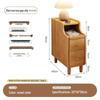 Solid Wood Ultra-Narrow Bedside Table with Storage