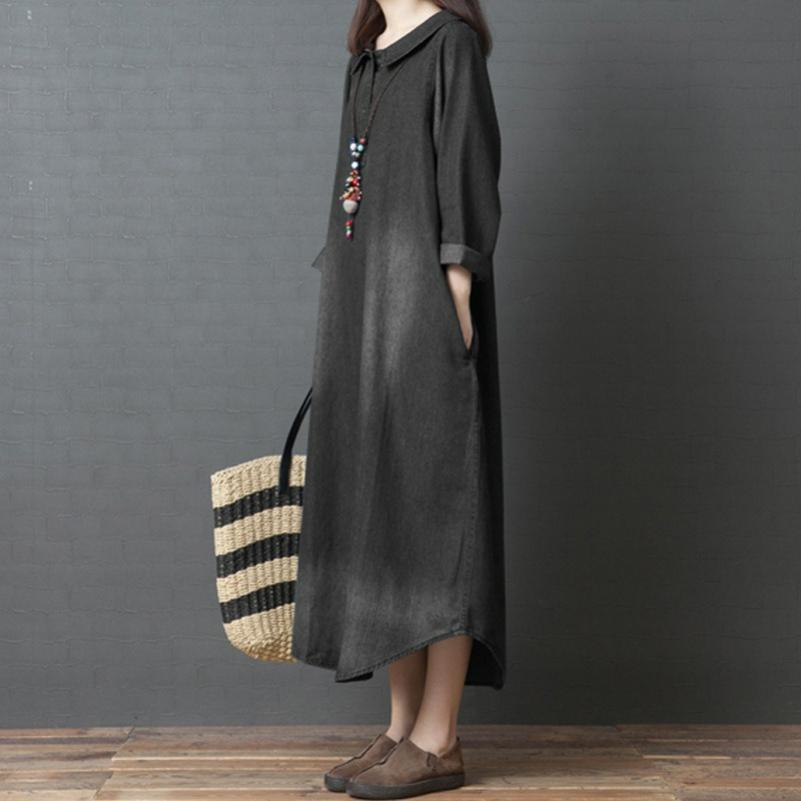 Autumn Loose Plus Size Women's Fashion and Comfortable Denim Shirt Skirt Women