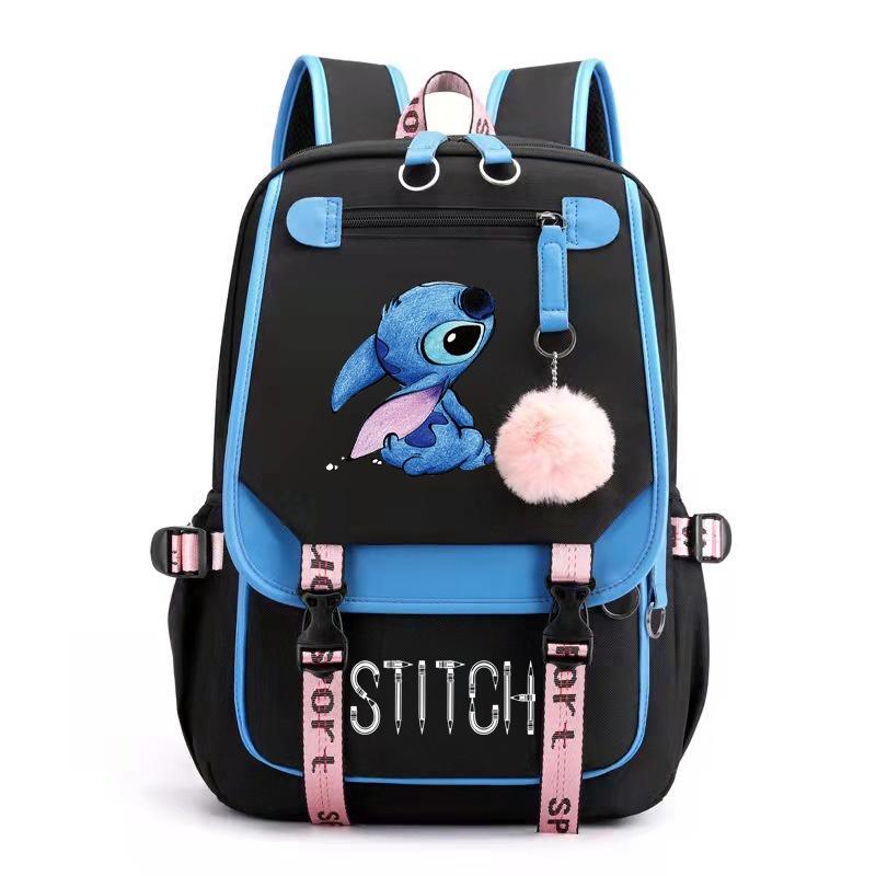 Stitch Cartoon Backpack For Boys Girls With Usb Charge Port