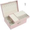 Large Jewelry Storage Box 2 Layers Jewelry Storage Boxes With Lock For Jewelry Necklace Earring Bracelet Leather Jewelry Boxes