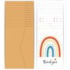 12pcs Cute Rainbow Heart Thank You Cards Set with Envelopes, Birthday Greeting Cards with Messages for Invitations & Gifts