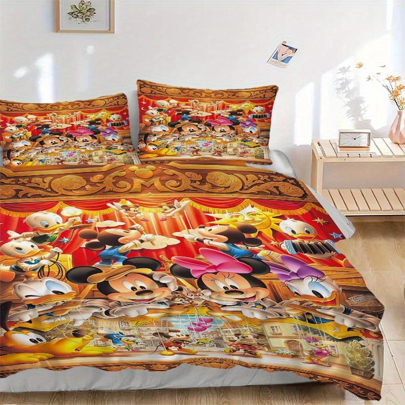 3pcs Acrobatics Mickey and Friends Printed Bedding Set, Soft and Comfortable Quilt Cover for Bedroom, Guest Room S001