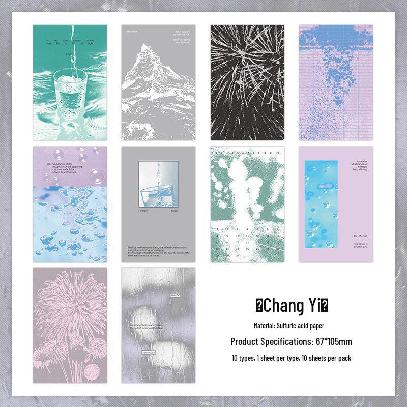 PaperMore Slow Heat Season Series: Sulfuric Acid Paper Pack for Journal Decoration - Simple Ins Basic Style.