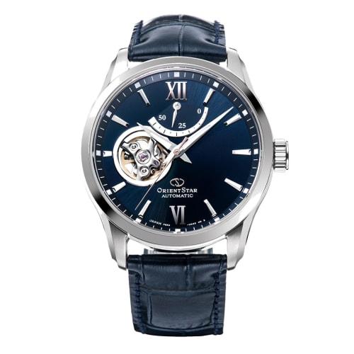 

Orient Star RK-AT0006L Men s Automatic Watch, Semi-Skeleton, Mechanical, Made in Japan, with 2-Year Manufacturer s Warranty, Open Heart, Navy Blue