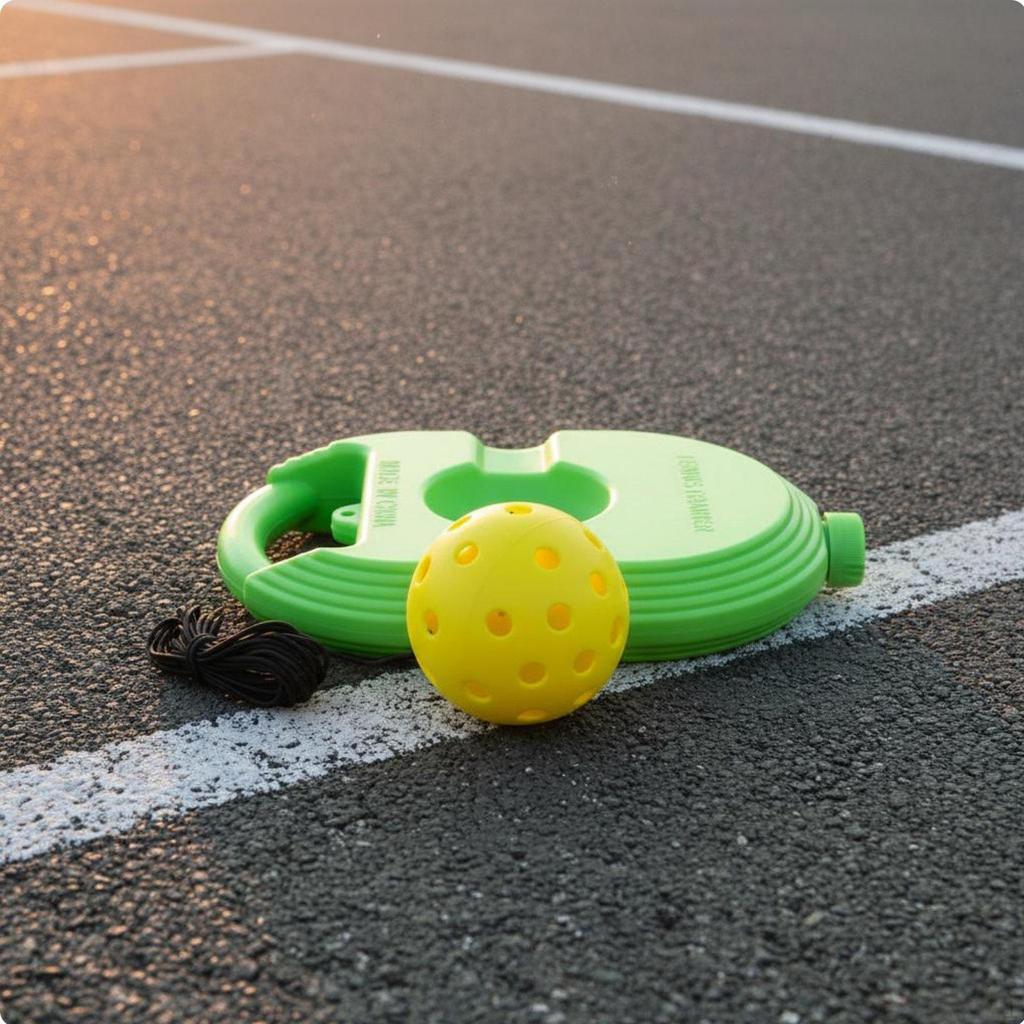 Pickleball Solo High Cord with String Continuous Bouncing Return Training Base for