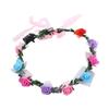 Luminous Rose Flower Party Wreath Decoration Crown Flower Headband LED Light Garland Women Headwear