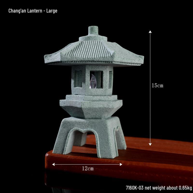 Qing Sha Shi Zen Kuzey Wei Budist Heykeli: Bonsai veya Mikro Peyzaj için Yaratıcı Taş Oymalı Süs.