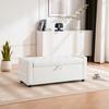 Rectangular Ottoman with Storage, PU Leather, Tufted Bench for Bedroom, Living Room, Entryway, Hallway, Supports 150 kg, Stylish, Functional