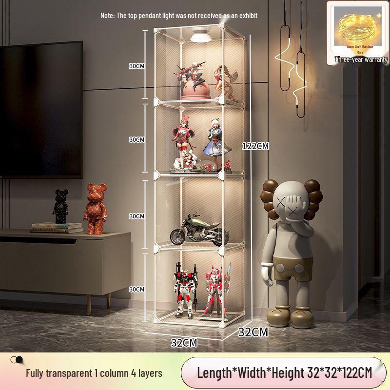 Lego Vitrine: Staubdichtes Transparentes Aufbewahrungsregal für Kleine Ornamente und Spielzeug