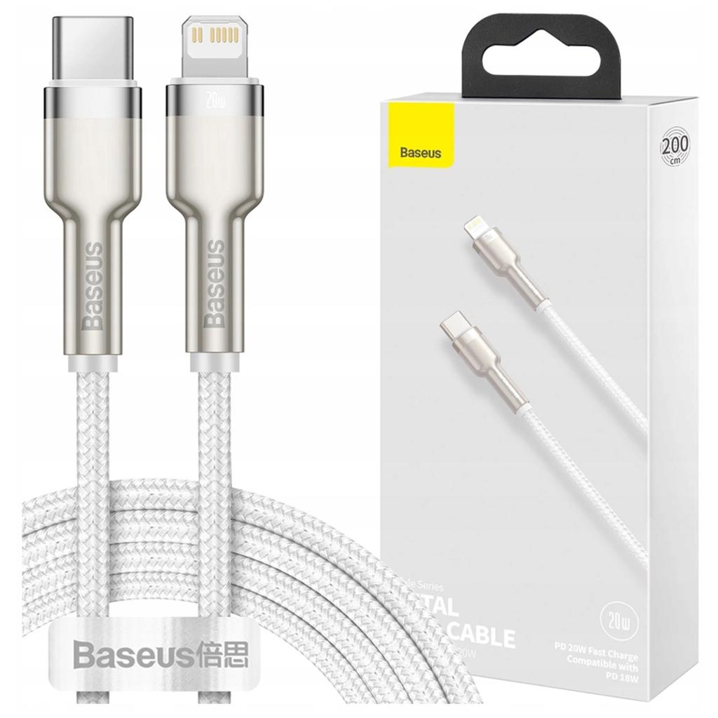 Kabel Usb-C Do Lightning Baseus Cafule, Pd, 20W, 1M (Biały)