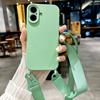 Fine Hole Integrated Hanging Hole Oblique Span Wide Rope Imitation Liquid Silicone Suitable for Iphone17 Lanyard Mobile Phone Case 16pm Soft Case