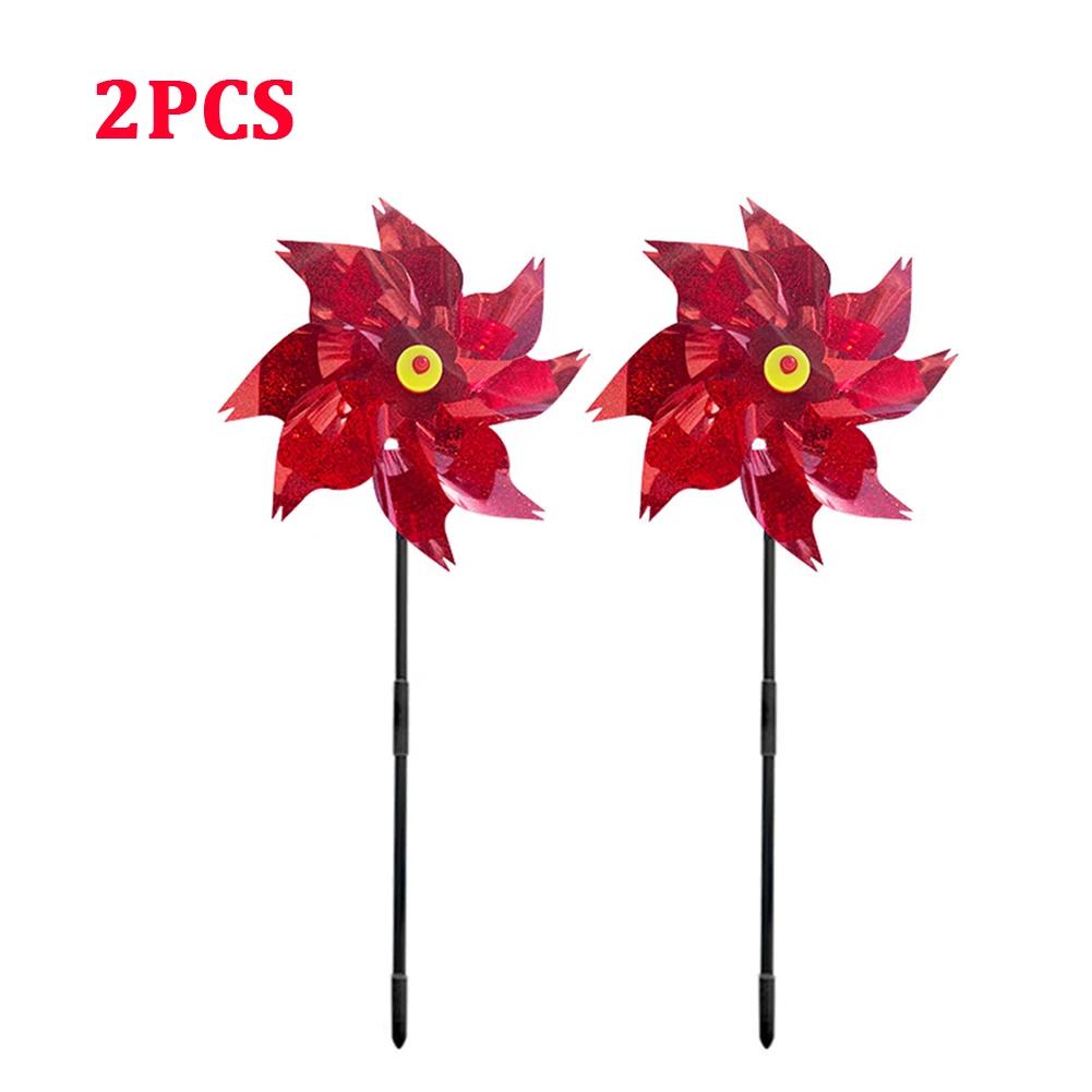 1-3pcs Bird Repeller Windmill Spinner 7/8 Leaves DIY Birds Deterrent Pinwheels for Outdoor Lawn Yard And Garden Home Decorations