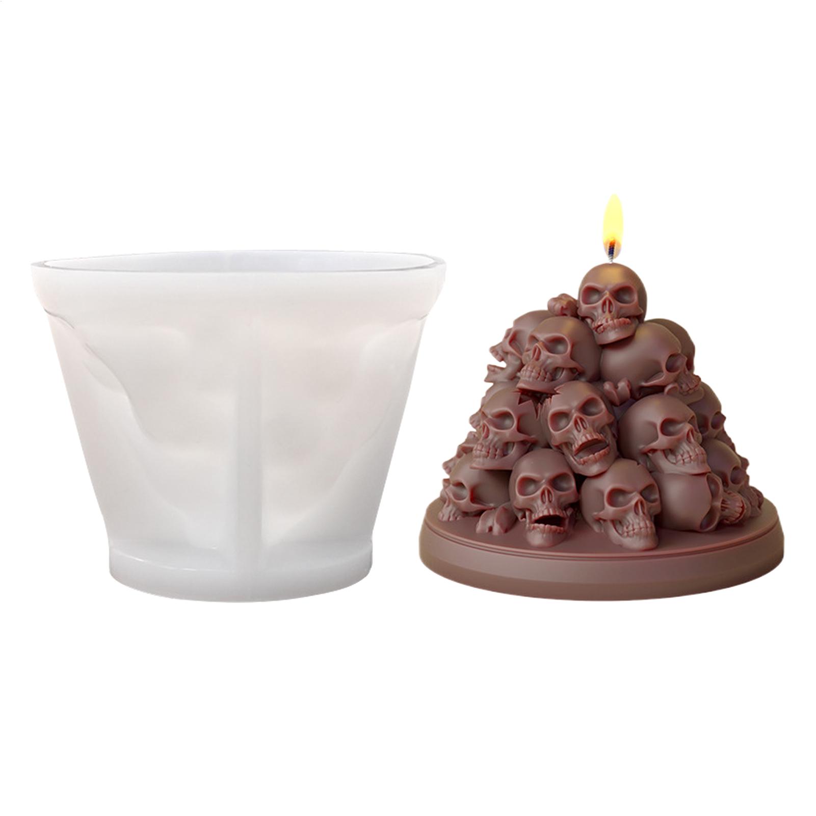 

3D Skull Pillar Candle Molds In Halloween Theme - Ideal For DIY Ghost Candles, Epoxy Resin Crafts, Halloween Parties China Mainland