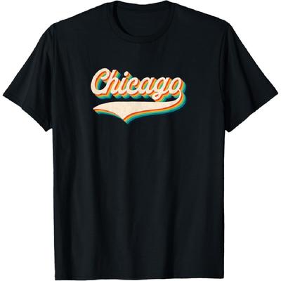 Lata 70. Vintage Retro Chicago Illinois Powrót USA T-Shirt