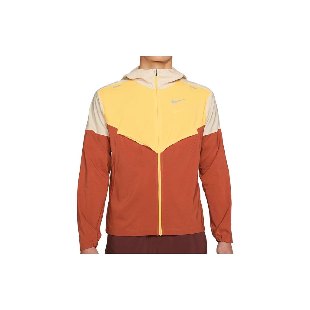 Nike Kontrastní panelová bunda s dlouhým rukávem a ochranou proti slunci Pánská bunda Žlutá CZ9071-234