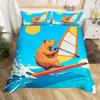 Wind Three-Piece Quilt Cover 3D Digital Printing Bedding Set Moon Bed Cover