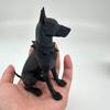 Lifelike Sitting Doberman Pinscher Figurine Exquisite Cool Dog Statue for Car Dashboard Desk Bookshelf Home Decor Holiday Gift
