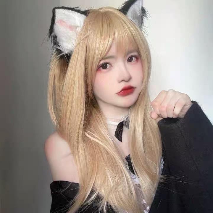 Handmade Beast Ear Headgear Hairpin Cat Ear Hairpin Hair Accessory Lolita Handmade Plush Edge Clip Girl Cute Japanese
