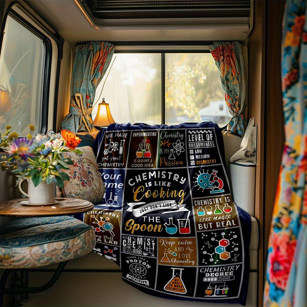 Chemistry Quotes Blanket Personalized Name Soft Comfortable Stylish Blanket Car Blanket Perfect For Travel Camping Outdoor Home Suitable For All