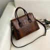 Women Handbag PU Leather Shoulder Bags Women Crocodile Luxury Handbags Women Bags Designer Crossbody Bags Female Retro Tote Handbags